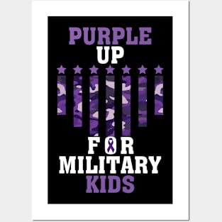 Purple Up For Military Kids Month Of Military Child Posters and Art